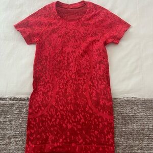 lululemon red swiftly short sleeve